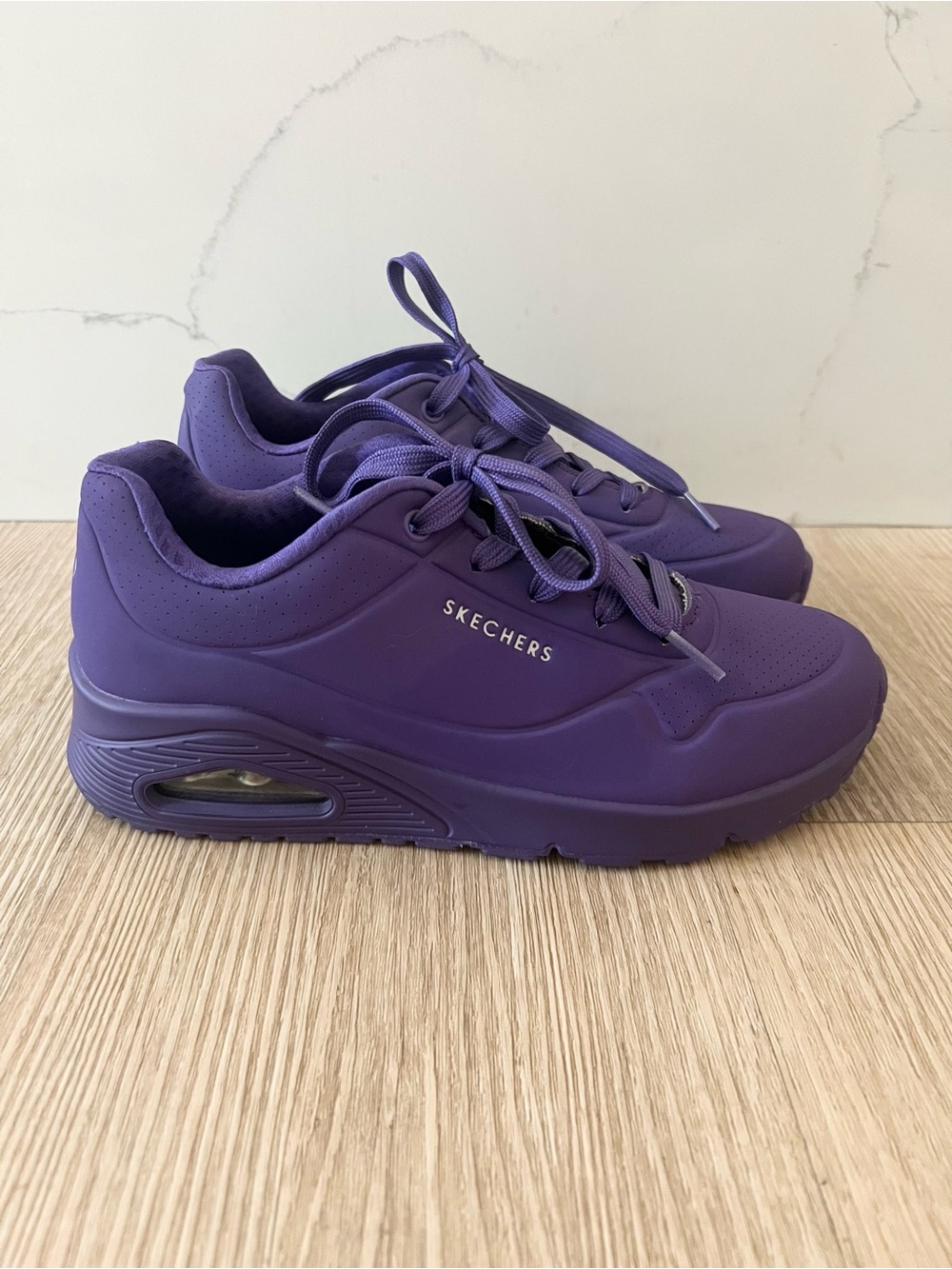 Skechers Women's Purple Platform Athletic Sneakers